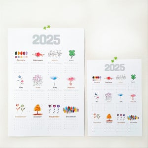 2025년 A3+A4 일러스트 포스터 달력-키링2개선물, 루다드림