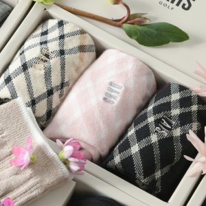 [닥스 골프 여성] 체크 단목 양말 3종 세트