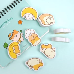 포포팬시 정말 잘지워지는 햄치프렌즈 캐릭터 지우개 8개