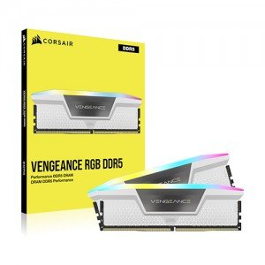CORSAIR DDR5-6000 CL30 VENGEANCE RGB DP WHITE 패키지 (32GB(16Gx2))