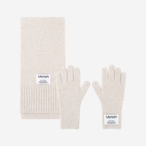 울블렌드 머플러&장갑 set