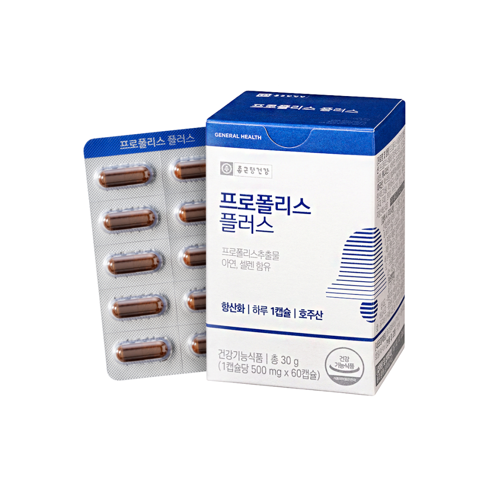 종근당건강 프로폴리스 플러스 500mg x 60캡슐, 3개