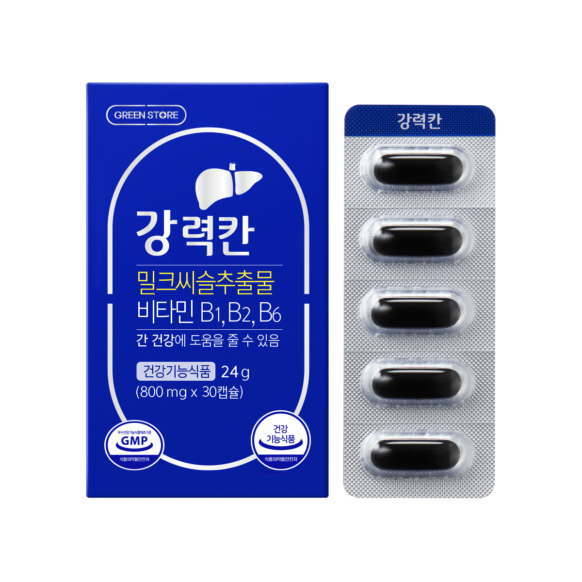 그린스토어 <b>강력칸</b> 800mg x 30캡슐, 1개