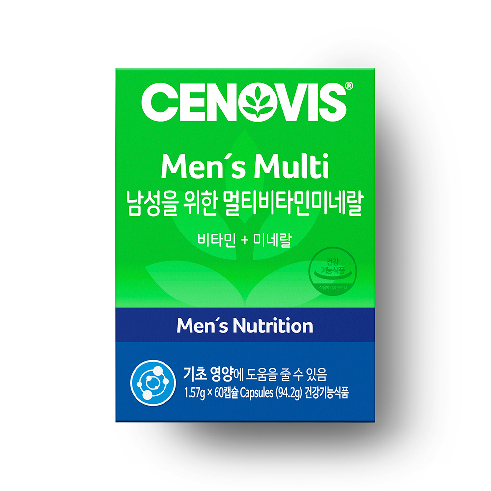 세노비스 남성을 위한 멀티비타민 미네랄 1.57g x 60캡슐, 2개