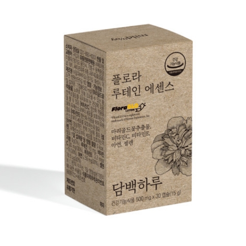 담백하루 플로라 <b>루테인</b> 에센스 500mg x 30캡슐, 6개