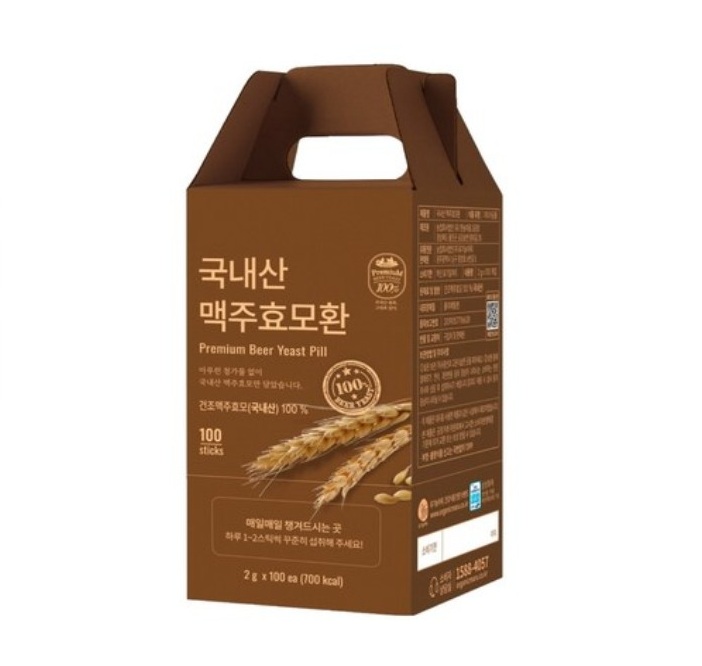유기농마루 국내산 <b>맥주효모</b>환 2g x 100포, 1개