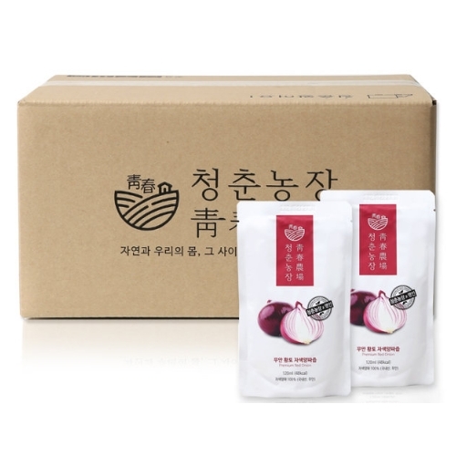 <b>청춘농장</b> 무안 황토 <b>자색 양파</b>즙 실속형 120<b>ml</b> x 60포, 1개