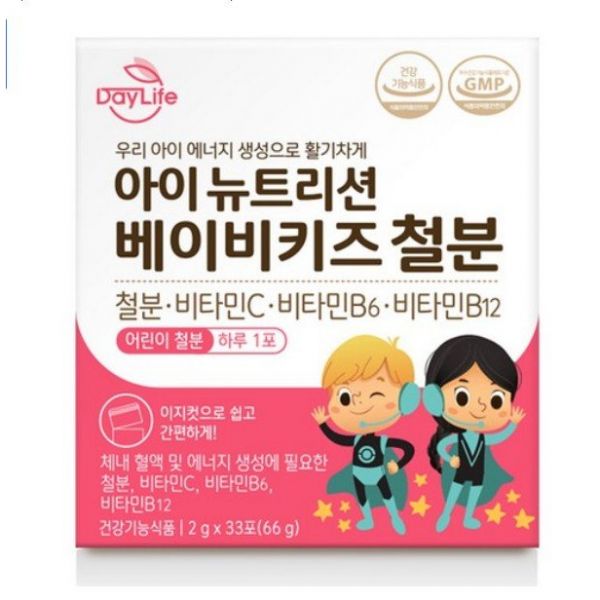DAYLIFE 아이 뉴트리션 베이비키즈 철분 2g x 33포, 1개