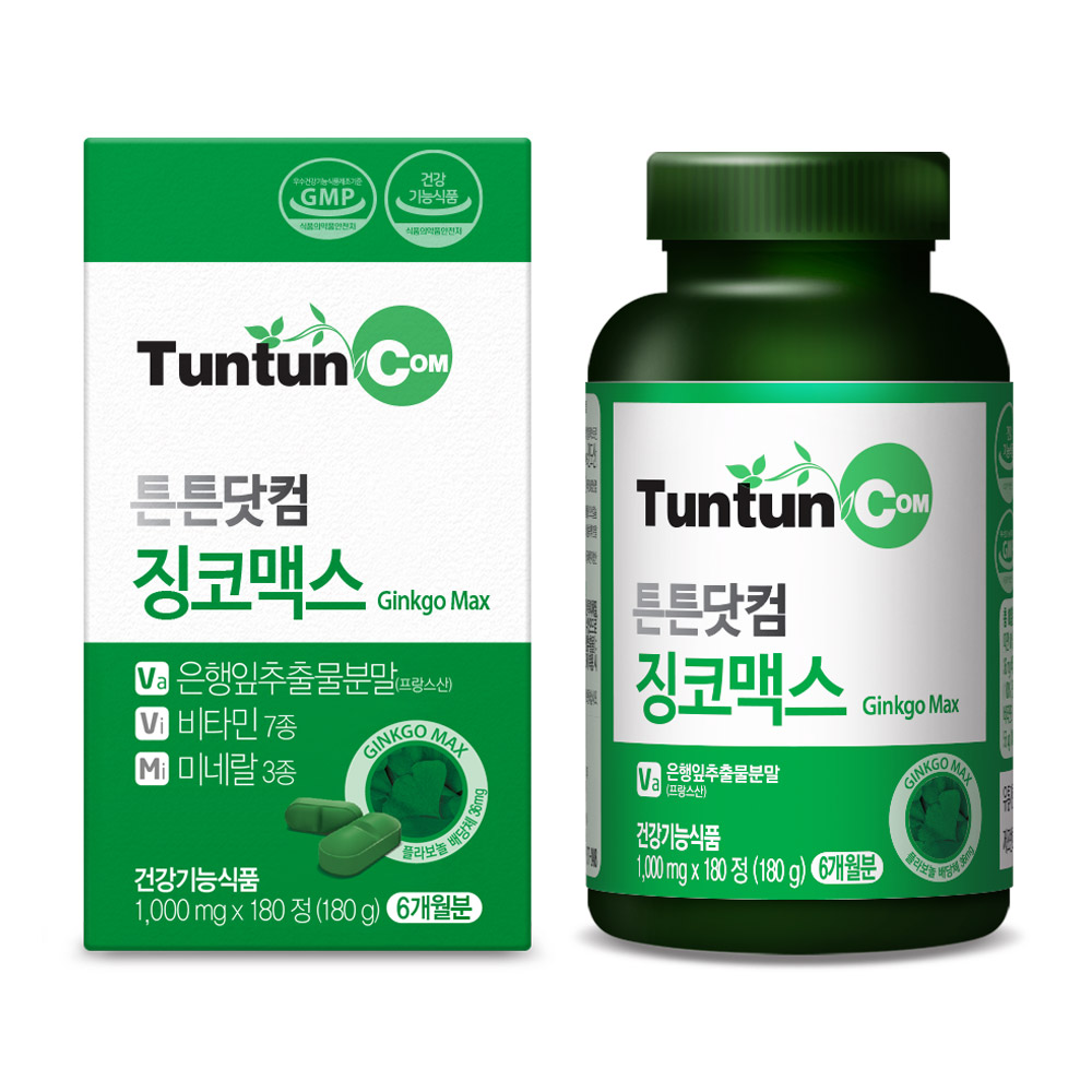 튼튼닷컴 <b>징코맥스</b> 1000mg x 180정, 1개