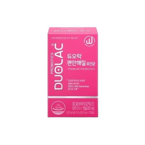 듀오락 편안해질 유산균 350mg x 30캡슐, 2개