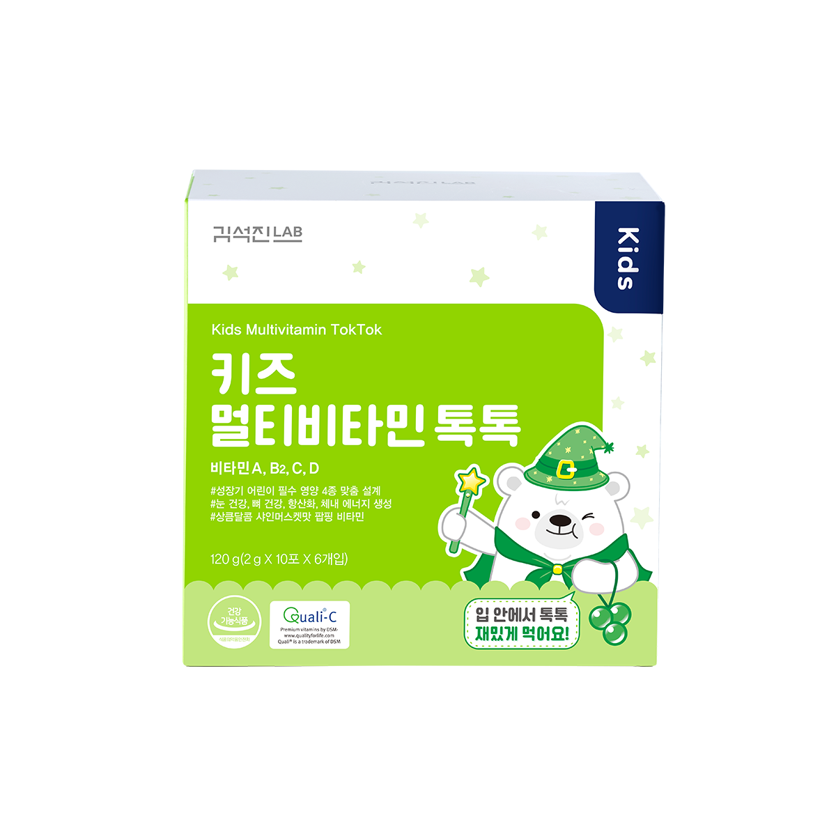 김석진랩 키즈 멀티<b>비타민</b> 톡톡 2g x 10포 x 6개입, 1개