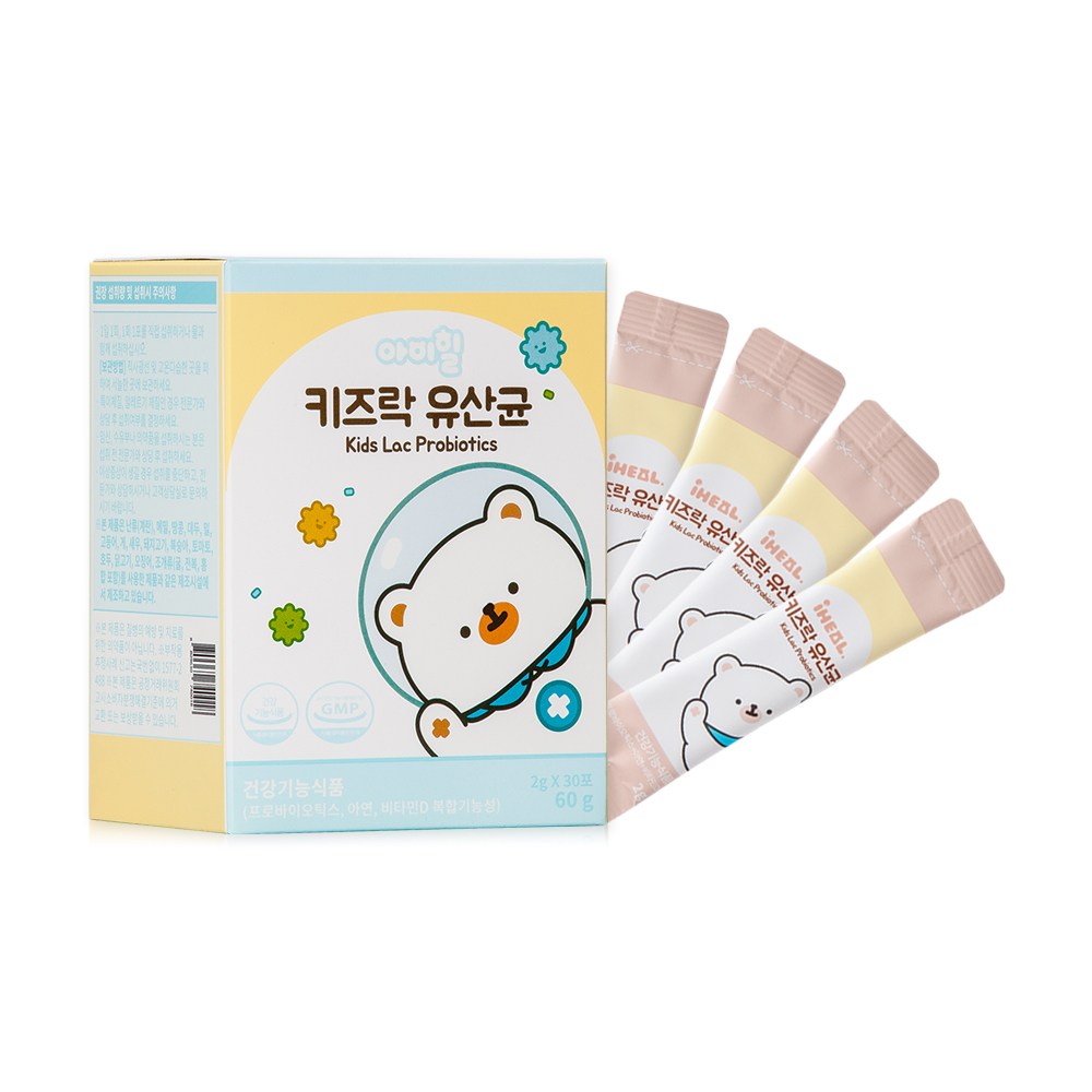 <b>아이힐</b> 키즈락 유산균 2g x 30포, 3개