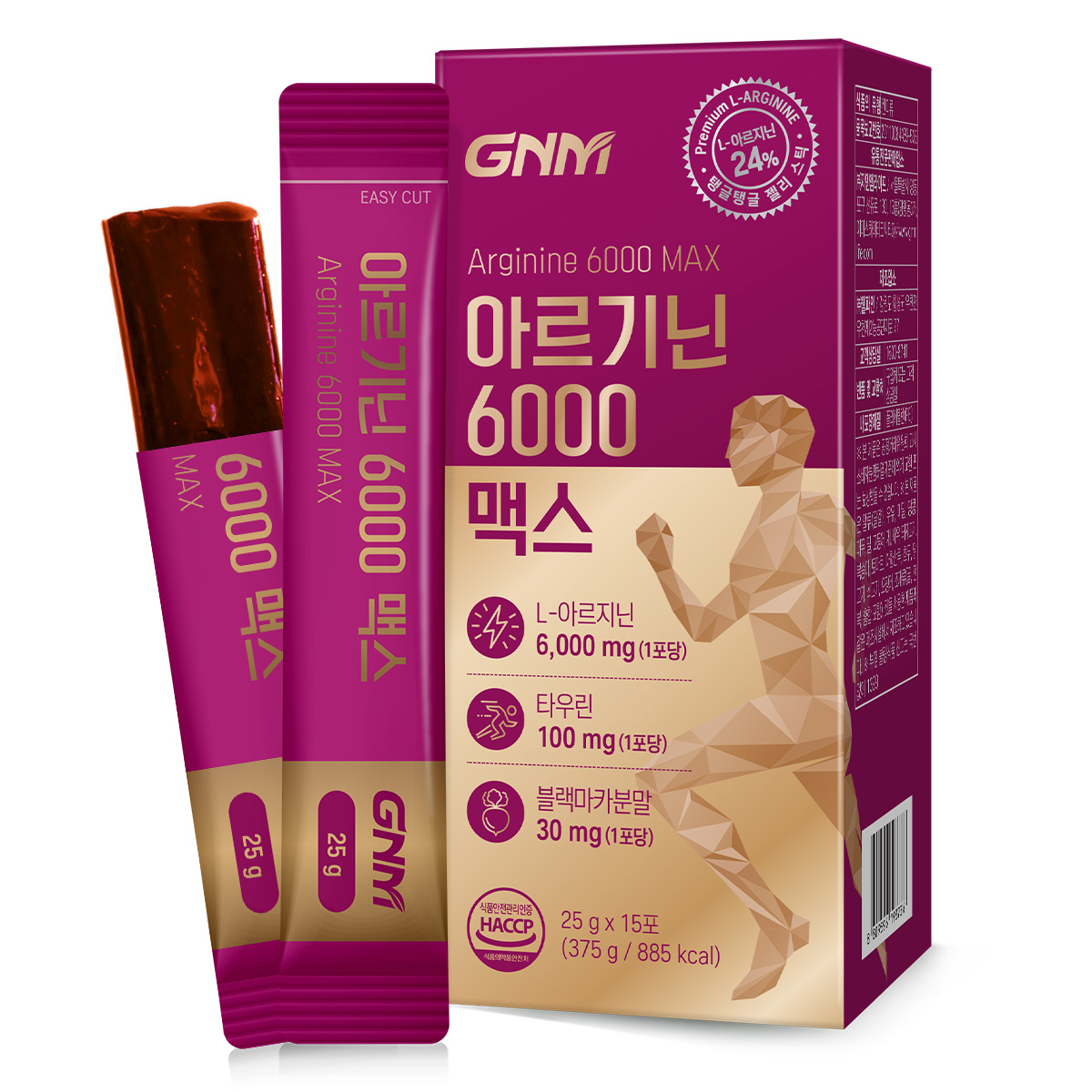 <b>GNM</b>자연의품격 <b>아르기닌</b> 6000 맥스 25g x 15포, 4개