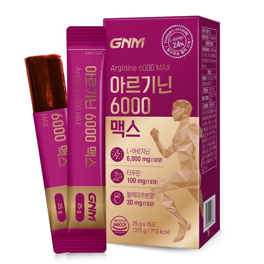GNM자연의품격 <b>아르기닌</b> 6000 <b>맥스</b> 25g x 15포, 4개