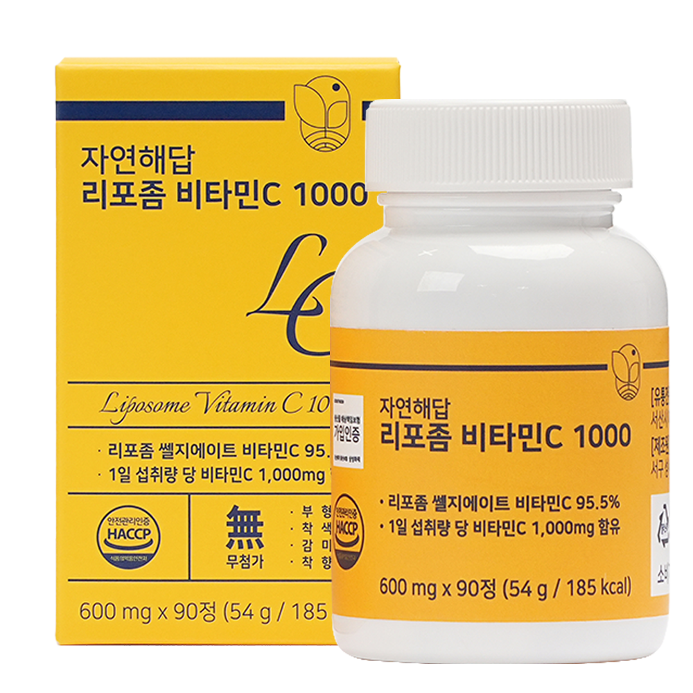 <b>자연</b>해답 리포좀 <b>비타민C</b> 1000  600mg x 90정, 1개