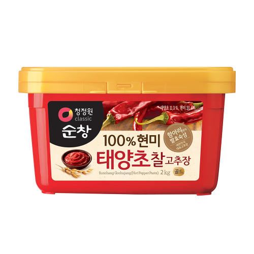 대상 청정원 순창 100% 현미 태양초 찰고추장 2kg, 2개