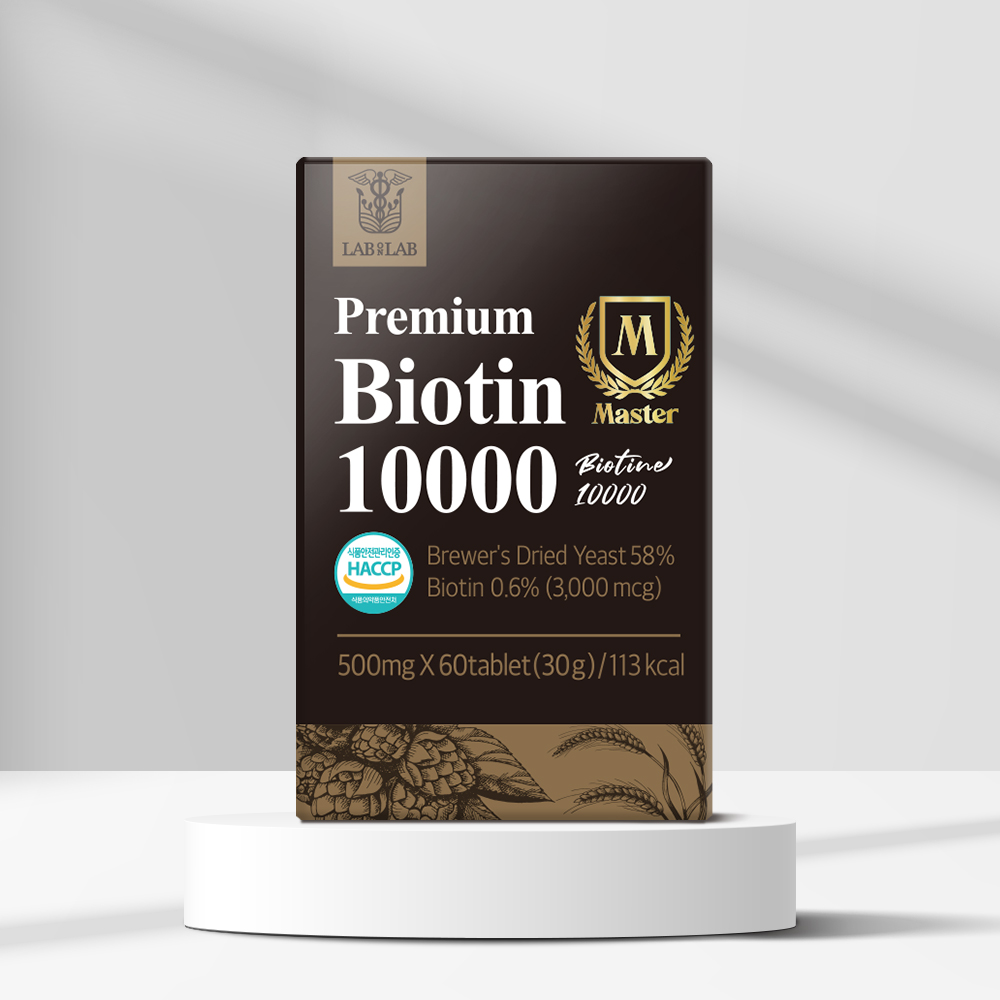 랩온랩 비디컬 <b>맥주효모 비오틴</b> 10000 0.5g x 60정, 1개