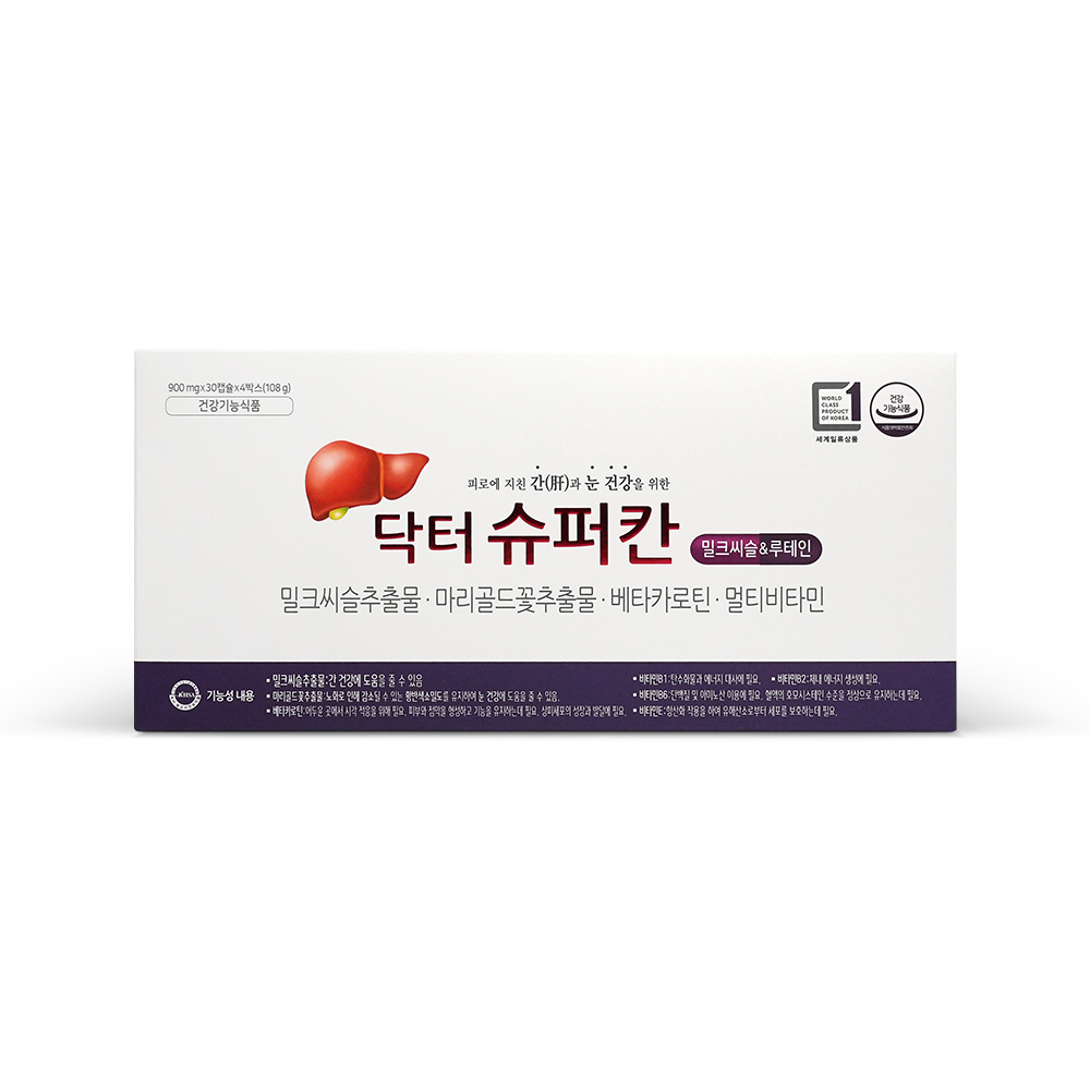 <b>에이치엘사이언스</b> 닥터슈퍼칸 밀크씨슬 루테인 900mg x 120캡슐, 1개