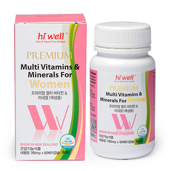 하이웰 <b>프리미엄 멀티비타민 미네랄 여성용</b> 780mg x 60캡슐, 1개