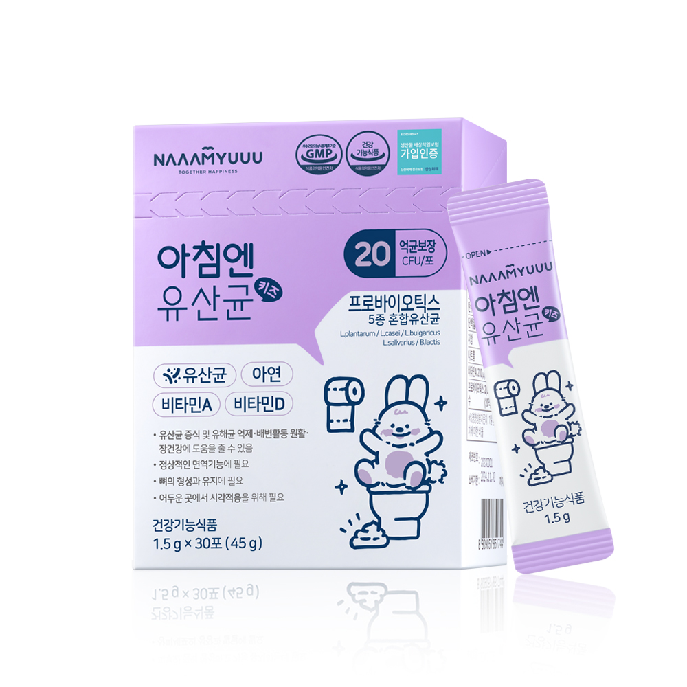 남유네 아침엔 유산균 키즈 1.5g x 30포, 1개