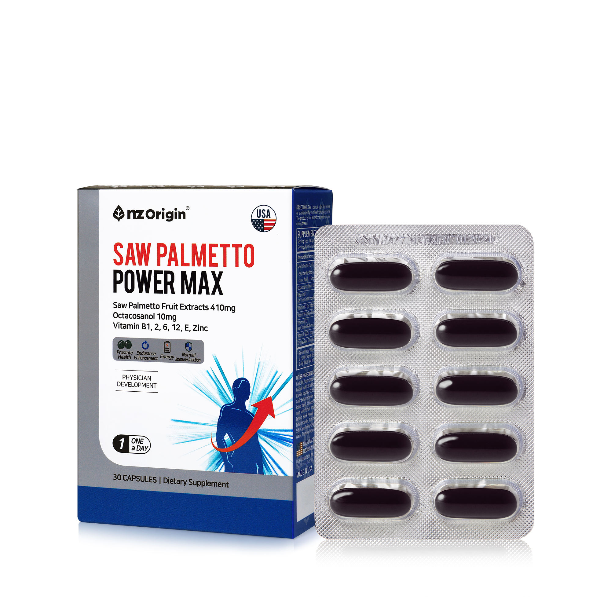 엔젯오리진 쏘팔메토 파워 맥스 1100mg x 30캡슐, 1개