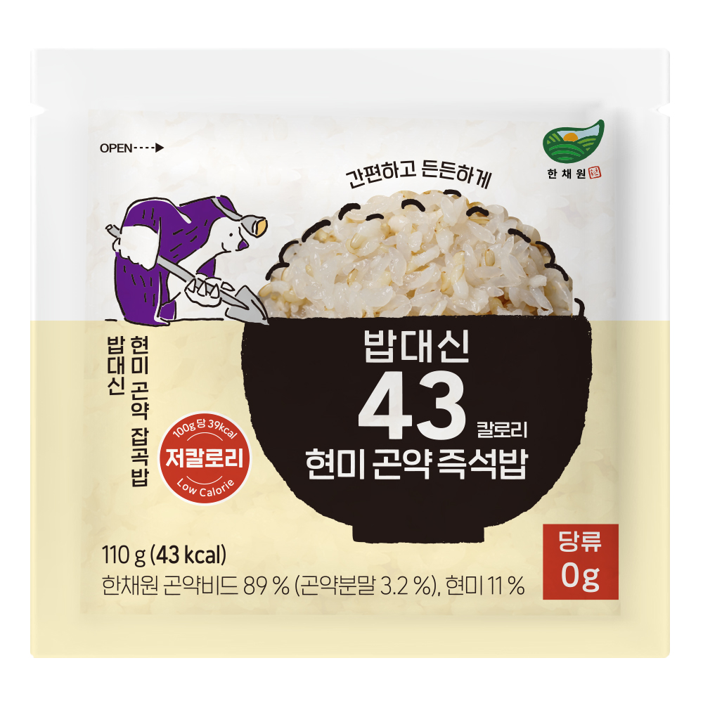 한채원 밥대신 43 칼로리 현미 곤약 즉석밥 110g, 10개