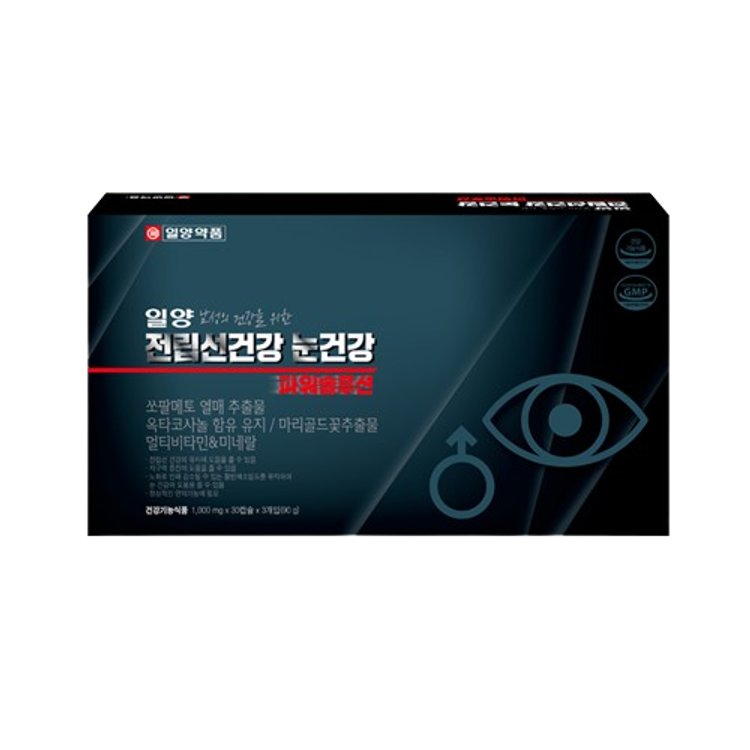 일양약품 <b>전립선</b>건강 눈건강 파워솔루션 1000mg x 90캡슐, 1개