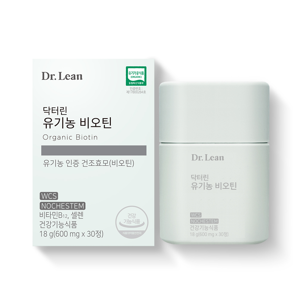 닥터린 유기농 <b>비오틴</b> 600mg x 30정, 4개