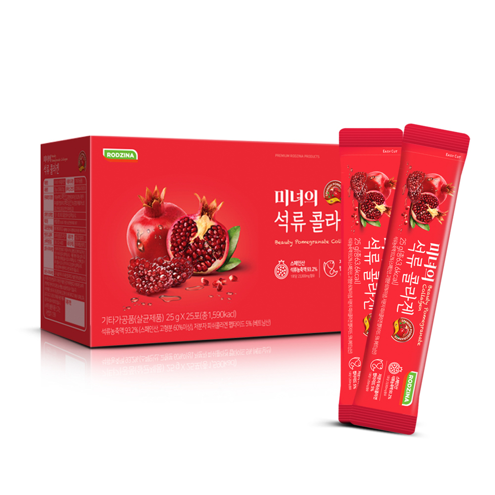 로지나 미녀의 <b>석류콜라겐</b> 25g x 25포, 4개