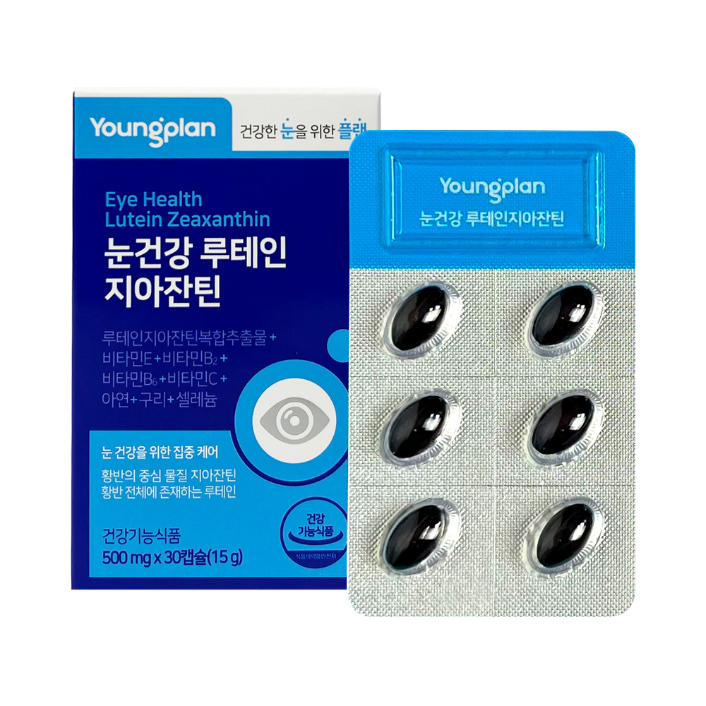 영진약품 영플랜 눈건강 루테인 지아잔틴 500mg x 30캡슐, 1개