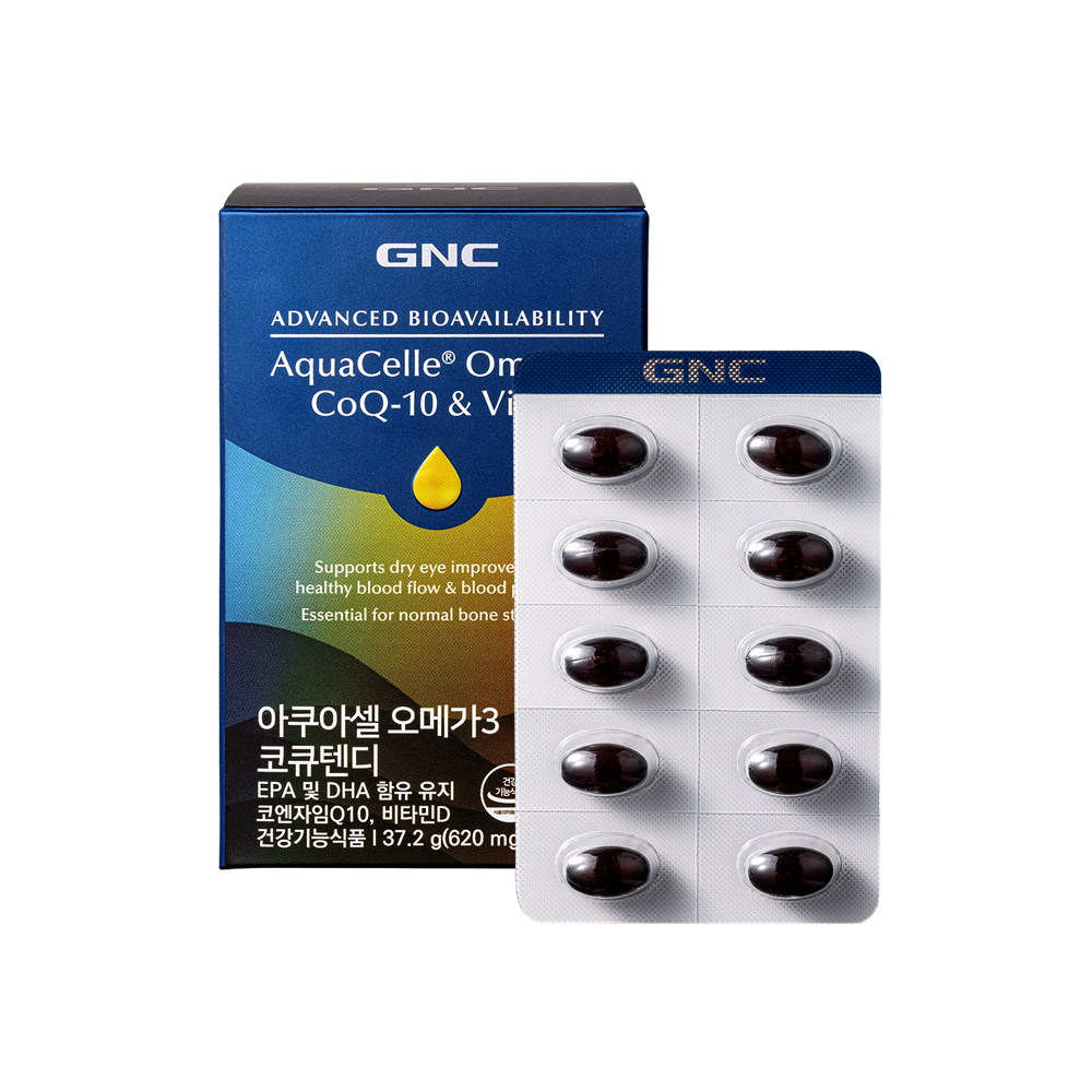 GNC 아쿠아셀 오메가3 코큐텐디 620mg x 60캡슐, 1개