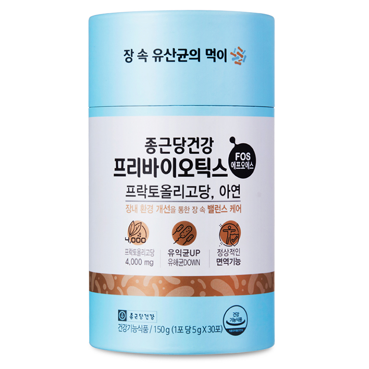 종근당건강 <b>프리바이오틱스</b> FOS 에프오에스 5g x 30포, 6개