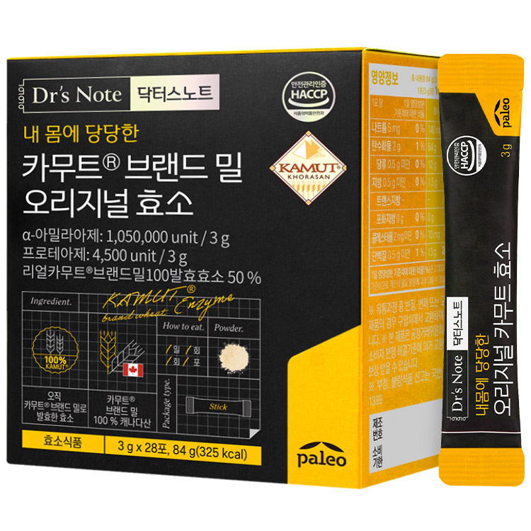 팔레오 오리지널 카무트 <b>효소</b> 3g x 28포, 5개
