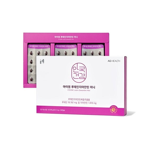 안국건강 안국 <b>루테인</b> 지아잔틴 미니 90.91mg x 180캡슐, 1개