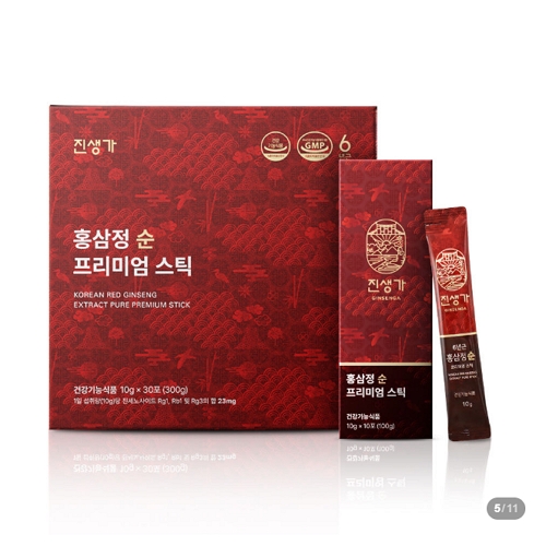 진생가 홍삼정 순 프리미엄 스틱 10g x 30포, 1개