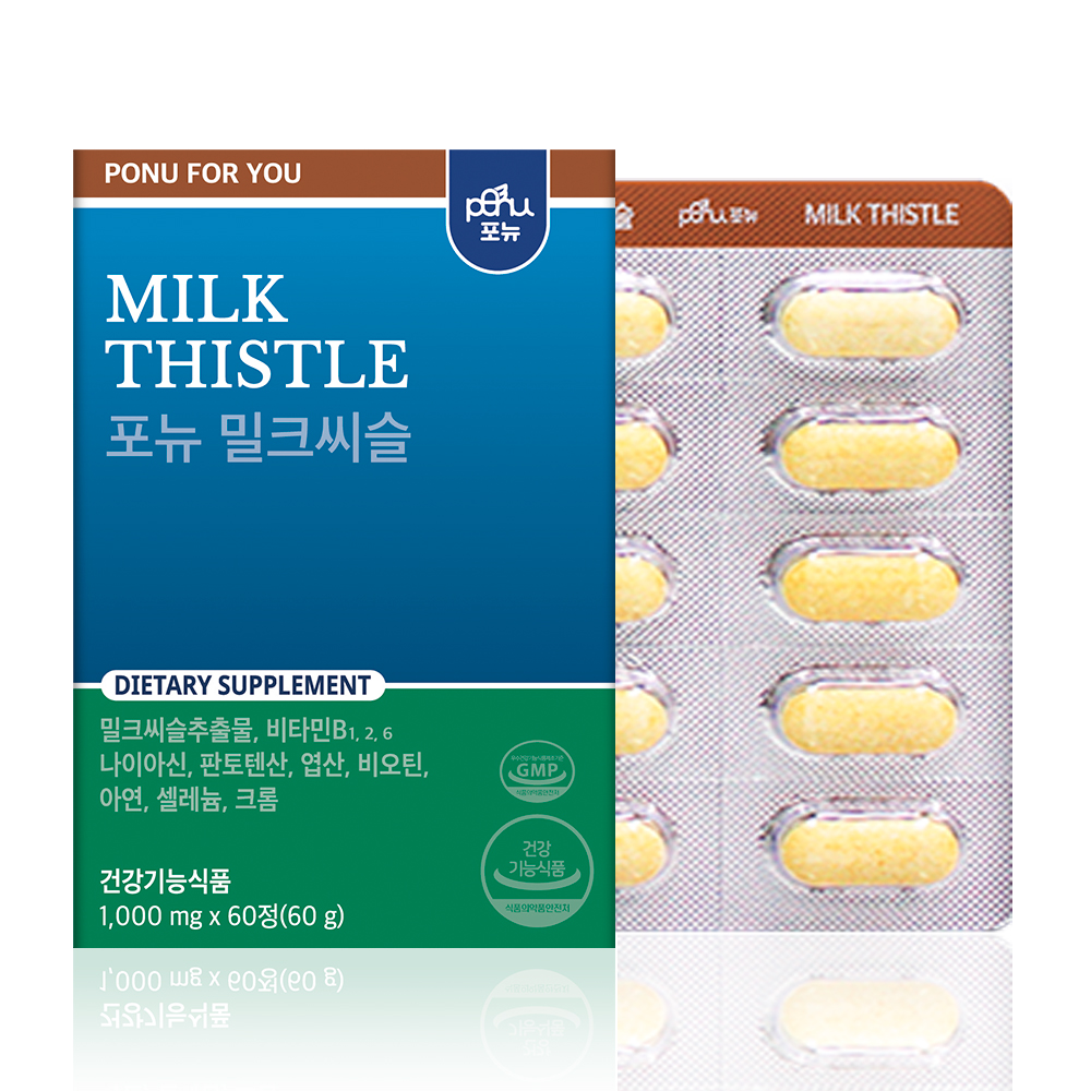 포뉴 밀크씨슬 1000mg x 60정, 4개