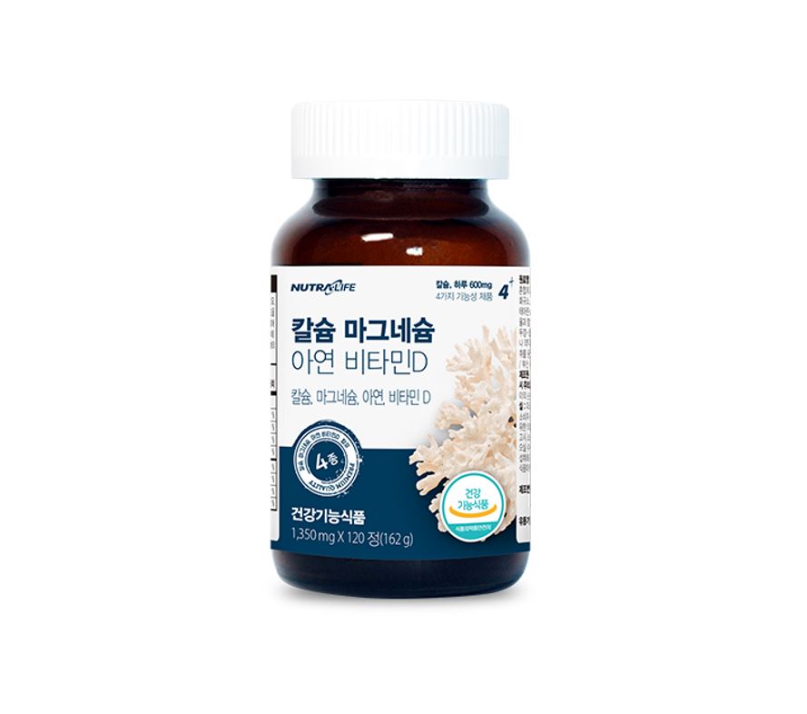 뉴트라라이프 칼슘 마그네슘 아연 비타민D 1305mg x 120정, 1개