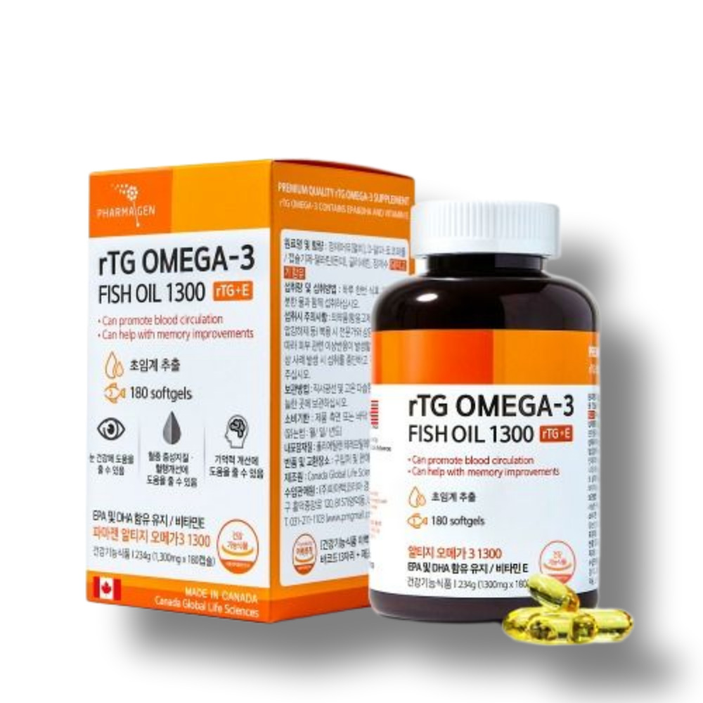 파마젠 <b>알티지 오메가3</b> 1300mg x 180캡슐, 1개