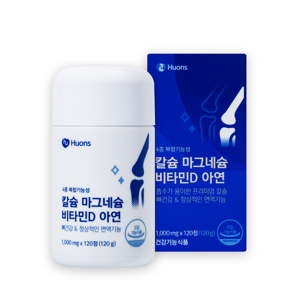 휴온스N 칼슘 마그네슘 비타민D 아연 1000mg x 120정, 3개