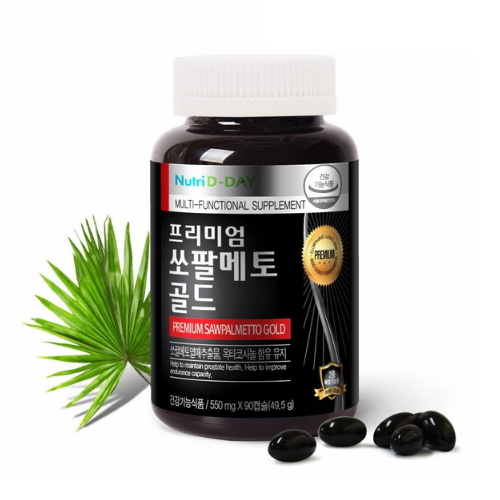 <b>뉴트리</b>디데이 프리미엄 쏘팔메토 골드 550mg x 90캡슐, 1개