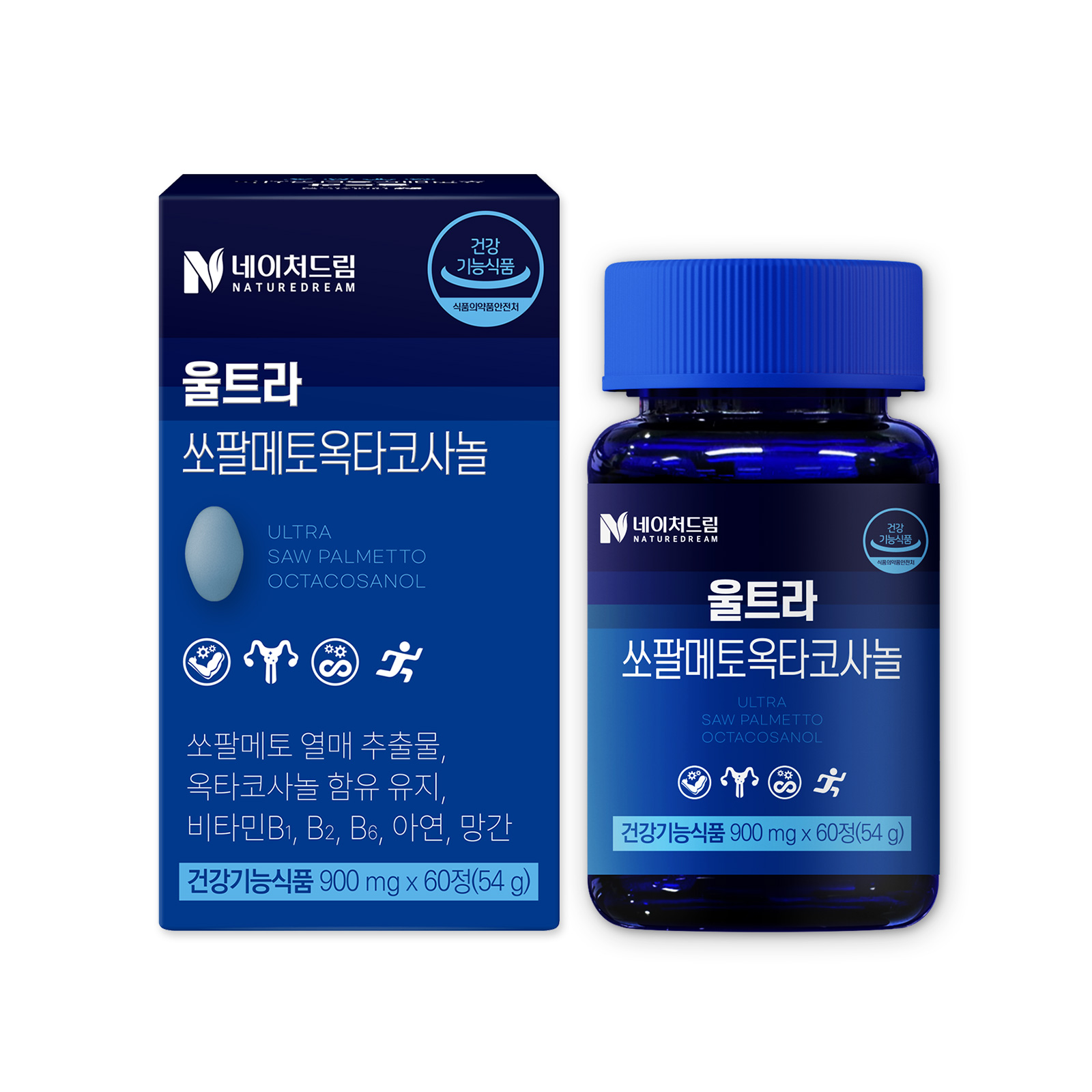 <b>네이처드림</b> 울트라 쏘팔메토 옥타코사놀 900mg x 60정, 3개