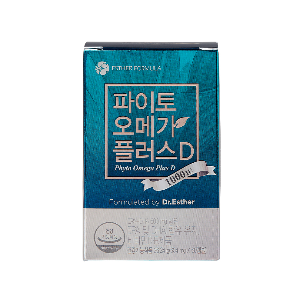 에스더포뮬러 <b>파이토 오메가</b> 플러스D 604mg x 60캡슐, 1개