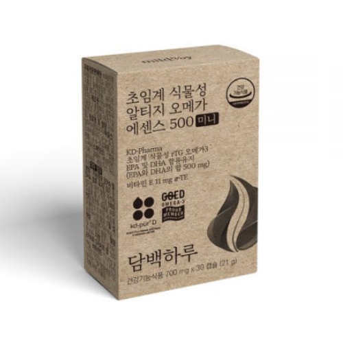 담백하루 초임계 식물성 알티지 오메가 에센스 500 미니 <b>700</b><b>mg</b> x 30캡슐, 3개