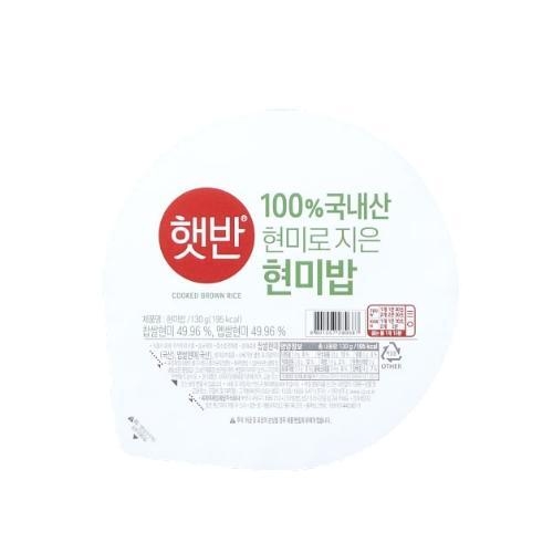 CJ CheilJedang Hetbahn 100% Korean Brown Rice 130g, 36 Packs