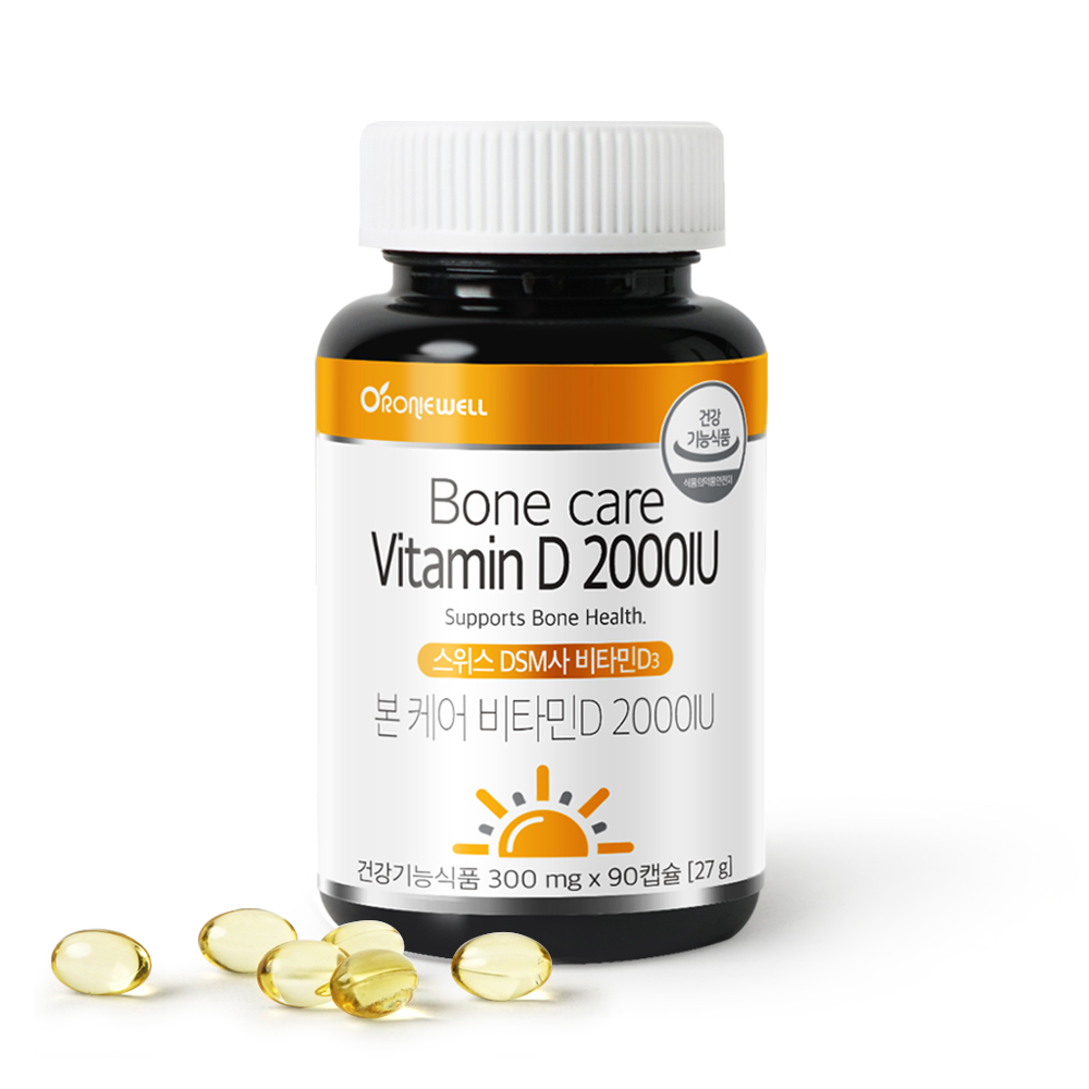 로니웰 <b>본 케어 비타민</b>D 2000IU 300mg x 90캡슐, 3개