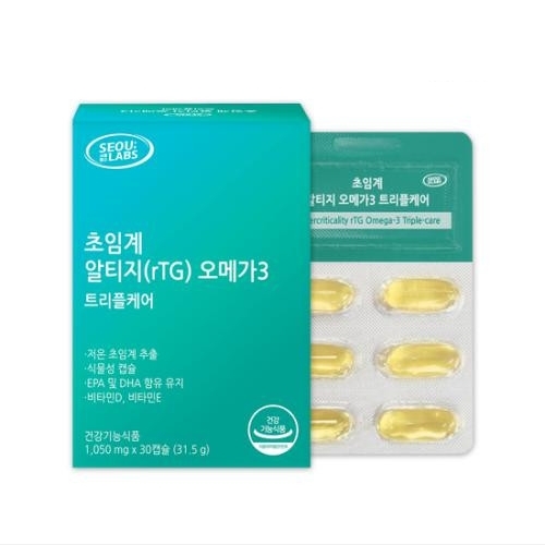서울랩스 초임계 알티지 <b>오메가3</b> 트리플케어 1050mg x 30캡슐, 6개