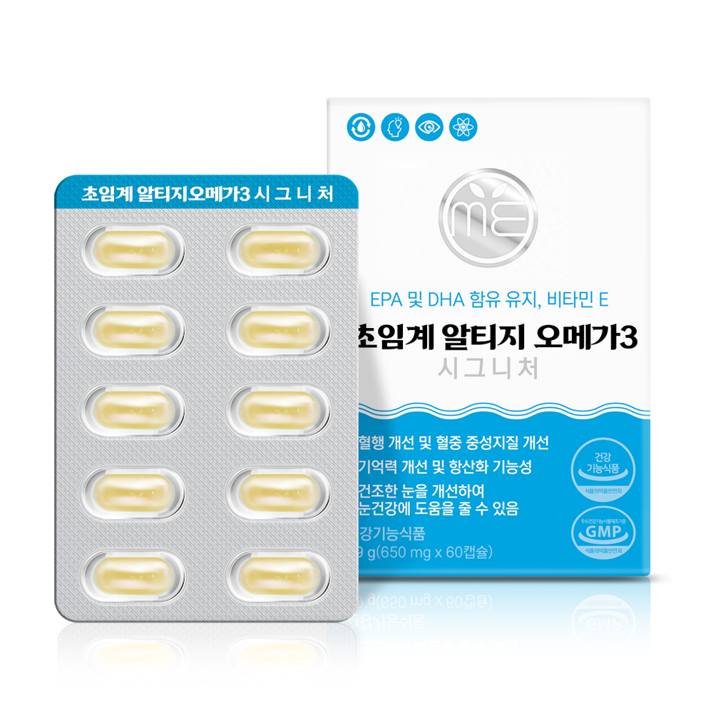 <b>미완성프로젝트</b> 초임계 <b>알티지 오메가3 시그니처</b> 650mg x 60캡슐, 1개