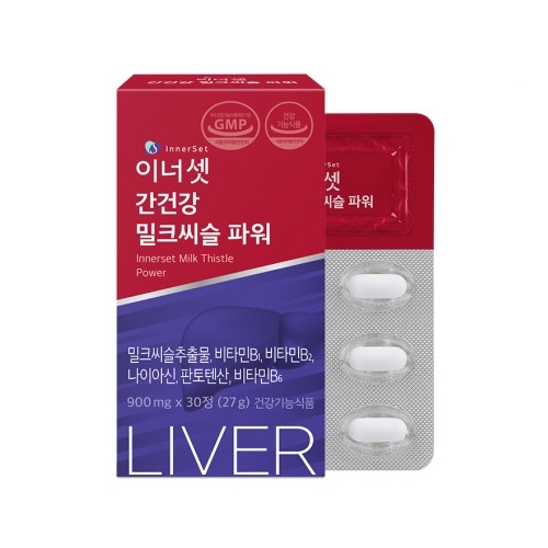 이너셋 간건강 밀크씨슬 파워 900mg x 30정, 3개