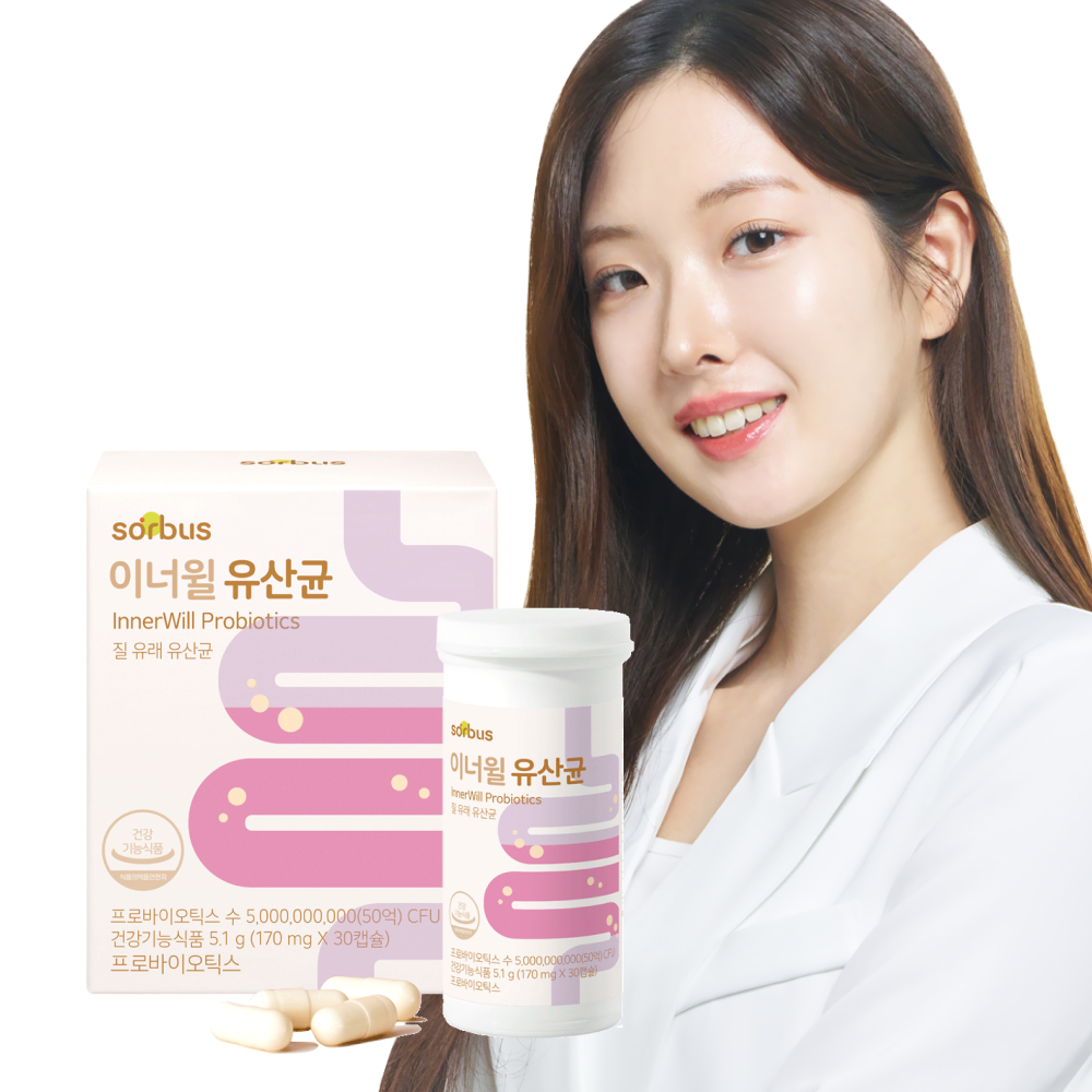 <b>소버스</b> 이너윌 유산균 170mg x 30캡슐, 2개