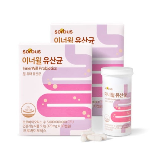 <b>소버스</b> 이너윌 유산균 170mg x 30캡슐, 2개